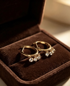 Pendientes de Oro de 18k de Lujo Xinfly para Boda, Joyería Nupcial, Regalo, Pendientes Hipoalergénicos Duraderos, Joyería Fina, Joyería de Lujo - Product Image 1