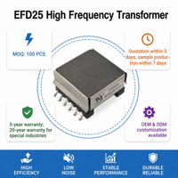 Transformateur LED SMD EFD25 à profil bas et design plat, stable pour driver LED et transformateur d'alimentation SMPS, transformateur chopper