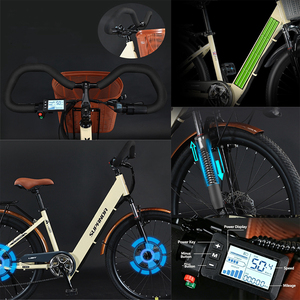 Bicicleta Eléctrica Trek Directamente de Fábrica, 26 Pulgadas, Urbana, de Ocio, 48V 400W, Manillar Tipo Mariposa, para Viajes y Desplazamientos Urbanos - Product Image 4