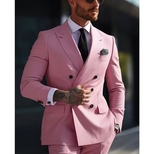 Trajes <span class=keywords><strong>de</strong></span> Negocios para Hombre 2025, <span class=keywords><strong>Traje</strong></span> <span class=keywords><strong>de</strong></span> <span class=keywords><strong>Novio</strong></span> con Doble Botonadura y Cuello <span class=keywords><strong>de</strong></span> Solapa, Blazer Formal a Medida, Chaqueta y Pantalones Ajustados - Product Image 2