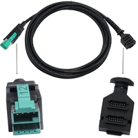 Venta al por mayor negro 12V alimentado USB 8Pin Verifone VX820 doble 14pin IDC escáner adaptador Cable para Vx810 Vx805 Vx820