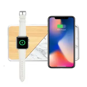 High-speed Type C Wireless charger 15W 15W 2 in 1 Combination of two materials Wireless Charger New Technology 2020