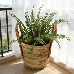 Panier à fleurs en osier, panier de rangement pour plantes vertes et fleurs, décoration de balcon intérieur et extérieur - Product Image 1