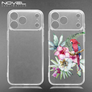 เคสโทรศัพท์ใสแบบ 2 มิติ TPU ป้องกันการตกกระแทก พิมพ์ลาย UV สำหรับ iPhone ซีรีส์ 17  แบบเปล่าสำหรับงานซับลิเมชั่น - Product Image 1