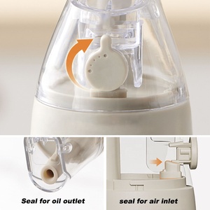 Moderna Bottiglia Sigillata per Olio e Aceto con Coperchio a Gravità, Dispenser in Vetro Antigoccia per Cucina e Condimenti per Insalata - Product Image 3