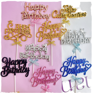 ที่ตัดเค้กพลาสติกทำจากอะคริลิครูปเค้กสุขสันต์วันเกิดเครื่องมือทำฟองดองสำหรับแม่พิมพ์อบเค้กและตกแต่งเค้ก - Product Image 6