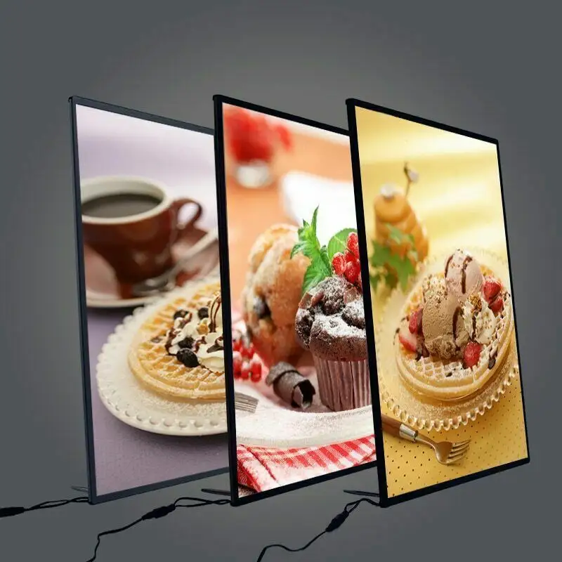 Led Snap Frame Muur Mount Menu Board Werken Lichtbak Voor Restaurant Reclame