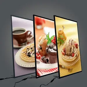 LED Snap Frame Wall Mount Menu Board Working Light Box for Restaurant Advertising