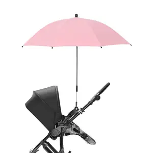شعار مخصص المضادة للأشعة فوق البنفسجية الشمس المطر فاخر قابل للتعديل المشبك مظلة عربة اطفال سيارة عربة عربة عربة مظلة