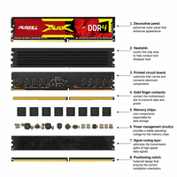 PUSKILL DDR4 RAM Desktop Memory Module 288 Pin DIMM Unbuffered ECC Computer RAM Stick for Gaming PC Upgrade