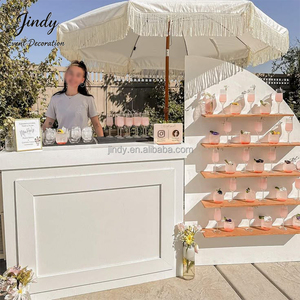 Carrito de Dulces para Bodas con Logotipo Personalizado JINDY, Barra de Bebidas de Café, Soporte para Pasteles para Decoración de Fiestas de Boda al Aire Libre - Product Image 4