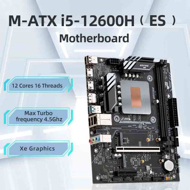 ERYING M-ATX Motherboard Core I5-12600H DDR4 45W Low Power Dual NVME M.2 Desktop Processor LGA 1151 Socket New Product