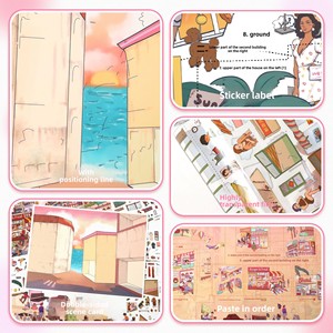 Autocollants Scéniques Yilan : Série Scènes de Rue 3D Miniatures, Autocollants de Dessins Animés DIY pour Agendas et Décorations Anti-Stress - Product Image 5