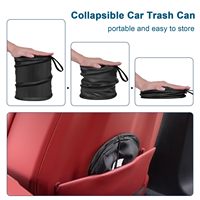 Poubelle de voiture sur mesure noire, portable, pliable, pop-up, étanche, avec boucle de fixation