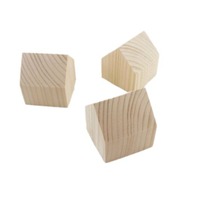 Cube en bois personnalisable ornements de bureau porte-cartes de visite maison en bois inachevée