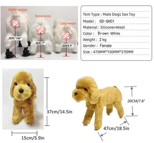 ตุ๊กตาสุนัขสำหรับนอนเล่น ของเล่นสำหรับสัตว์เลี้ยงช่วงติดสัด ของเล่นจำลองการผสมพันธุ์สำหรับสุนัขเพศผู้ ทำจากซิลิโคน - Product Image 2