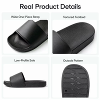 Sandal Seluncur Logo Kustom Tali Lebar Ujung Terbuka Warna Solid Kasual untuk Pria dan Wanita di Pantai Resort
