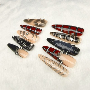 Nail art all'ingrosso-elementi circolari a forma di mandorla extra-lunga a forma di mandorla indossabile - Product Image 3