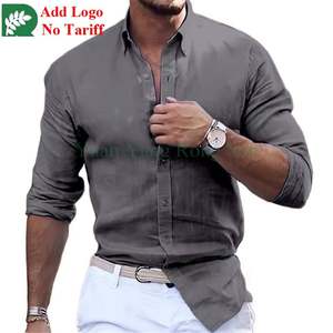 <span class=keywords><strong>Chemise</strong></span> habillée pour homme sur mesure Coupe régulière Rayures fines Boutons sur le devant Col boutonné <span class=keywords><strong>Chemise</strong></span> décontractée pour homme - Product Image 5