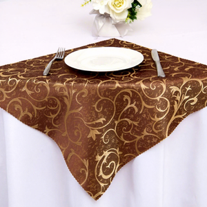 Servilletas de Tela Jacquard con Estampado Floral para Banquetes de Boda, Color Marrón y Azul, Cuadradas, con Relieve, de Poliéster, a Precio Bajo y en Oferta - Product Image 2