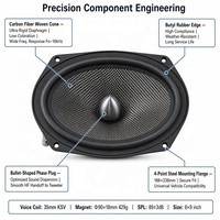 Kit de haut-parleurs de voiture 2 voies OEM Erisson/SEAO 6x9 avec médium-grave, tweeter en aluminium, crossover 4 ohms 12V – Vente en gros