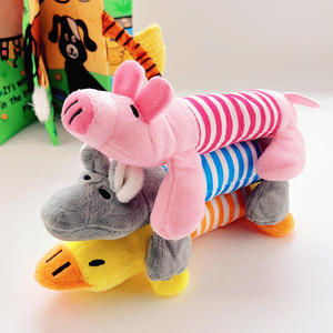 Juguete de Peluche Ecológico para Perros <span class=keywords><strong>Ipet</strong></span>, con Diseño de Pato, Cerdito y Elefante Bordados, Resistente a Mordidas - Product Image 3