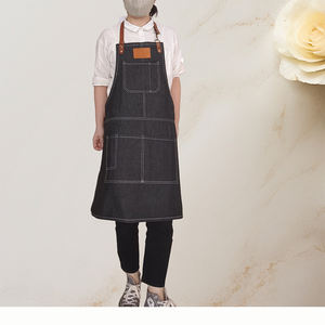 Delantal sin mangas vaquero <span class=keywords><strong>de</strong></span> moda coreana para <span class=keywords><strong>hombres</strong></span> y mujeres para tiendas <span class=keywords><strong>de</strong></span> té <span class=keywords><strong>de</strong></span> la leche cafeterías peluqueros restaurante ropa <span class=keywords><strong>de</strong></span> trabajo - Product Image 2