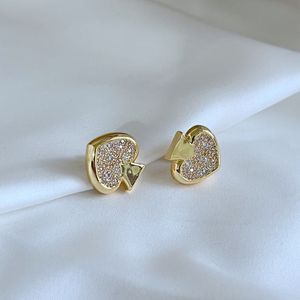 เครื่องประดับ2025แวววาวแวววาวต่างหูเพทายรูปหัวใจสีทองทันสมัยเครื่องประดับงานปาร์ตี้ของหญิงสาวกันน้ำ - Product Image 2