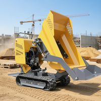 Modèle populaire Mini-dumper 500 kg, petit dumper sur chenilles, camion-benne autochargeur avec moteur essence ou diesel