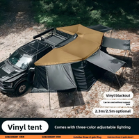 Auvent latéral de voiture 270 degrés robuste et imperméable pour SUV, auvent en forme d'éventail pour atelier, 4x4 tout-terrain, pare-soleil, vente en gros