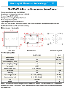 Transformador de Corriente NJXSE DL-CT36C2.0 de 4 Pines, Mini Transformador de Corriente Alterna de 5A 2.5mA, Precio de Fábrica - Product Image 3