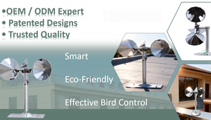 Dissuasore per Uccelli Riflettente Rotante, Repellente per Uccelli a Energia Eolica o Solare, Dissuasori per Uccelli Riflettenti a Doppia Faccia per Esterni - Product Image 5