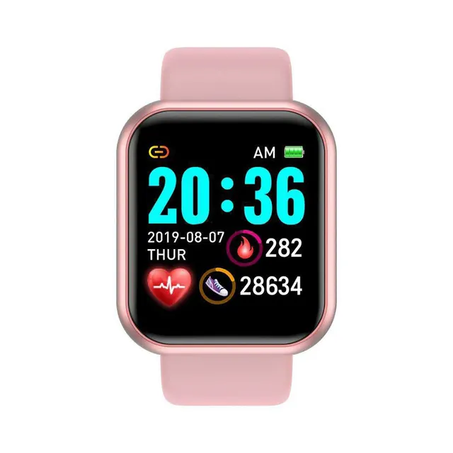 Sport Smart Watches Women Men Fitness Bracelet Tracker Steps Calorie Health Monitor BT Wristwatch Y68 D20 reloj intelligent