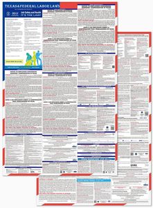Affiche des lois du <span class=keywords><strong>travail</strong></span> fédéral et étatuel du Texas 2026, conforme à la norme OSHA, laminée, en anglais et en espagnol, lot complet - Product Image 4