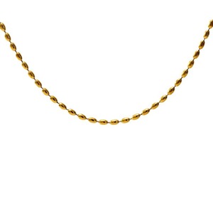 Zogxin Oval Beaded Stainless Steel Necklace 18k Gold Plated Women's Everyday Wear Clavicle Chain - Product Image 5