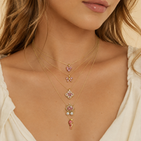 Ciondoli in ottone con logo personalizzato, placcati oro, con cuori rosa CZ e fiocchi a forma di gatto, per la creazione di gioielli fai da te