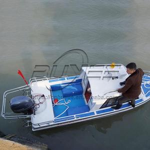 เรือเร็วขนาดเล็กสำหรับผู้ใหญ่17.6FT/5.38M เรือไฟเบอร์กลาสแบบปิดครึ่งลำพร้อมเครื่องยนต์นอกเรือ - Product Image 4