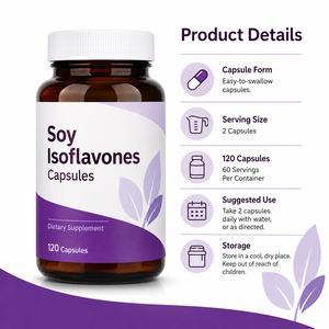 Offre Spéciale : Capsules d'isoflavones de soja bio – Soutien naturel à la beauté et supplément alimentaire régulateur d'œstrogènes pour la ménopause - Product Image 5