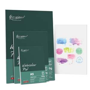 Carnet d'<span class=keywords><strong>aquarelle</strong></span> personnalisé Giorgione G-WB20 pour enfants et artistes, 300 g/m² coton, 20 feuilles A4 pour <span class=keywords><strong>dessin</strong></span> à l'<span class=keywords><strong>aquarelle</strong></span> - Product Image 1