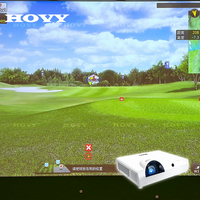 Simulateur de golf AR intérieur HOVY avec projection interactive, résolution 1920x1200
