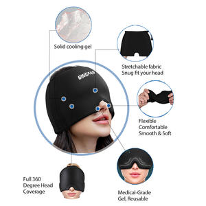 Paket panas & dingin yang dapat digunakan kembali-paket es migren bungkus kepala dan topi Gel dingin untuk sakit kepala - Product Image 4