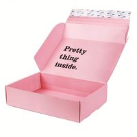 Embalaje de correo plegable de papel de cartón corrugado personalizado, tira de rasgado impresa, envío de correo con autosellado, caja de regalo con logotipo