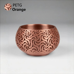 Filamento PETG Metálico Naranja Marrón Plateado para Impresión 3D FDM, 1 kg, 1.75 mm, Directo de Fábrica, para Bambu Lab Creality - Product Image 1