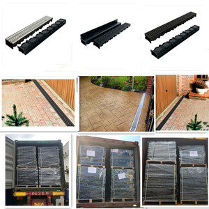 Conception industrielle flexible émise en usine Canal de drainage des eaux de pluie carré en plastique Utilisation extérieure Vinyle de béton polymère PP - Product Image 2