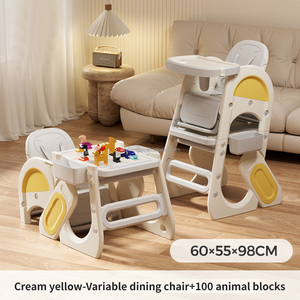 Đa chức năng Kid Ăn bảng bé cao ghế trẻ mới biết đi chơi xây dựng khối vẽ bảng và Ghế trẻ em ăn bàn thiết lập - Product Image 6