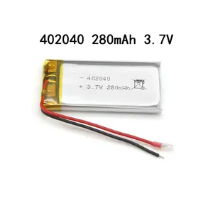 402040 280mAHポリマーリチウム電池リモコンLEDライトストリップソフトパックポリマーリチウム電池