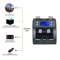 Compteur de factures à impression série portable avec affichage LED et TFT pour l'utilisation bancaire accepte la monnaie CAD