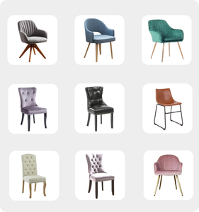 <span class=keywords><strong>Chaise</strong></span> de salle à manger nordique en velours gris, vente en gros, dossier haut, confortable, nouveau Design - Product Image 2
