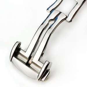 Tùy chỉnh 22mm xem phụ kiện OEM đánh bóng triển khai Clasp đẩy nút tự động mở bướm xem khóa cho dây đeo đồng hồ - Product Image 4