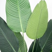 Plante artificielle Bananier du voyageur, feuille verte, Bonsaï, Arbre en plastique, Nid d'oiseau, Feuille de Bananier du voyageur pour la décoration intérieure